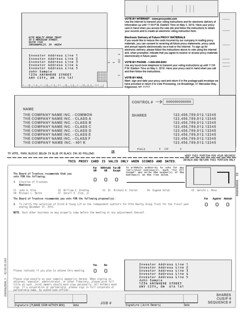 Proxy Card page 1